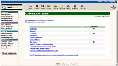 MachMerchant QuickBooks Module